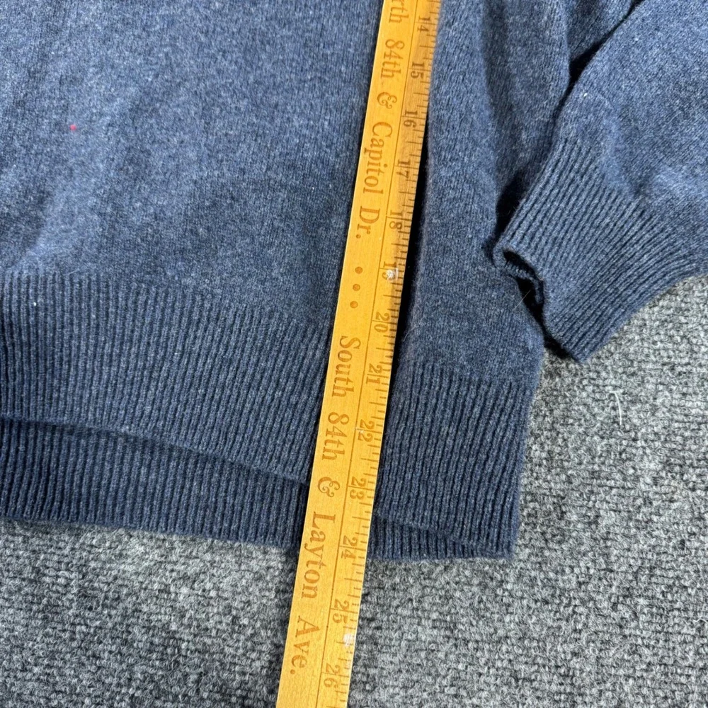 J.Crew‎ Mens 100% Lambswool Shawl Collar Button Sweater Blue Gray Medium M